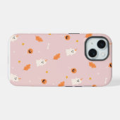 Roze Halloween iPhone 15 Case (Achterkant horizontaal)