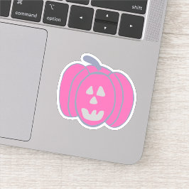 Roze Halloween Jack-o-lantaarn Sticker