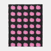 Roze Halloween Jack-o-lantaarns Fleece Deken (Voorkant)