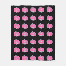 Roze Halloween Jack-o-lantaarns Fleece Deken
