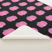 Roze Halloween Jack-o-lantaarns Sherpa Deken (3/4)