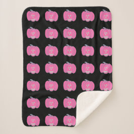 Roze Halloween Jack-o-lantaarns Sherpa Deken