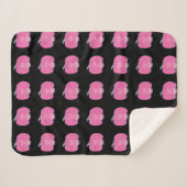 Roze Halloween Jack-o-lantaarns Sherpa Deken (Voorkant (horizontaal))