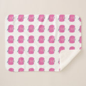 Roze Halloween Jack-o-lantaarns Sherpa Deken (Voorkant (horizontaal))