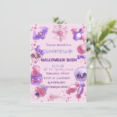 roze Halloween Kaart (Staand voorkant)