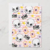 Roze Halloween kind feestuitnodiging Kaart (Achterkant)