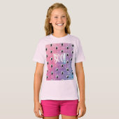 Roze Halloween Kind T-shirt van Poet Adiela Akoo (Voorkant volledig)