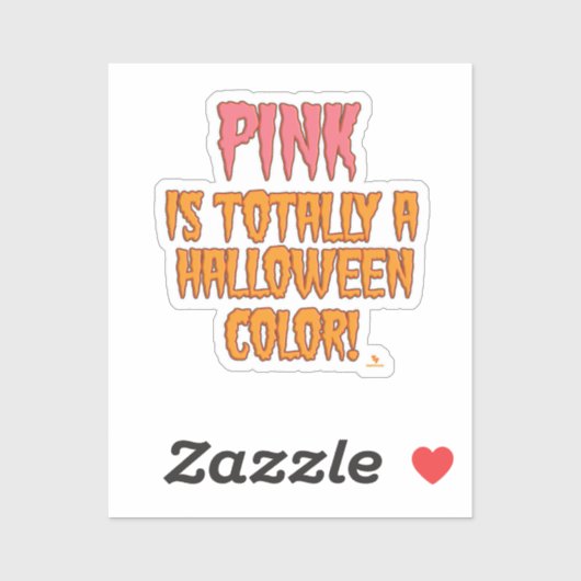 Roze Halloween Kleur Leuke Kunst Vinyl Sticker (Vel)
