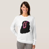 Roze Halloween konijn kostuum T-shirt (Voorkant volledig)