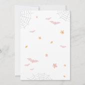 Roze Halloween Little Boo Baby shower Kaart (Achterkant)