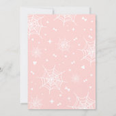 Roze Halloween Little Boo Baby shower Kaart (Achterkant)