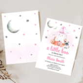 Roze Halloween Little Boo Baby shower Kaart