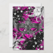 Roze halloween Magical Night Masquerade Party Kaart (Achterkant)