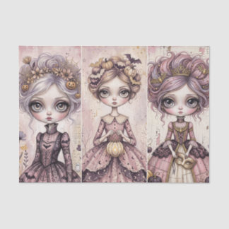 Roze Halloween-meisjes Vintage gothic Pinkoween Tissuepapier