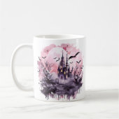 Roze Halloween Mok Schattige Spooky, Haunted House (Links)