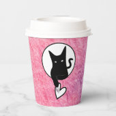 Roze Halloween papieren bekers van dichter Adiela  (Achterkant)