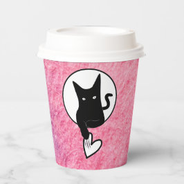 Roze Halloween-papieren bekers van Poet Adiela Ako