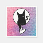 Roze Halloween papieren servet van dichter Adiela (Voorkant)