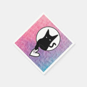 Roze Halloween papieren servet van dichter Adiela (Hoek)