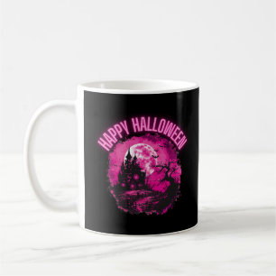 Roze Halloween. pompoen scène halloween Koffiemok