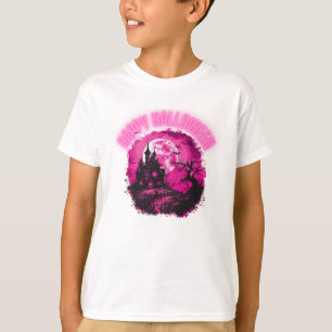 Roze Halloween. pompoen scène halloween T-shirt