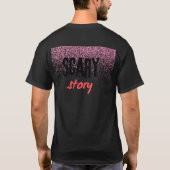Roze Halloween.  pompoen scène halloween T-shirt (Achterkant)