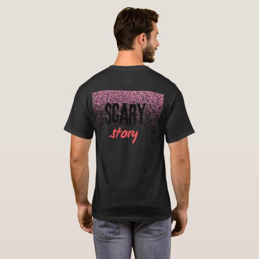 Roze Halloween.  pompoen scène halloween T-shirt (Achterkant volledig)