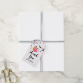 Roze Halloween Pompoenen Spinnen Eng Verjaardagsfe Cadeaulabel (Met Touw)
