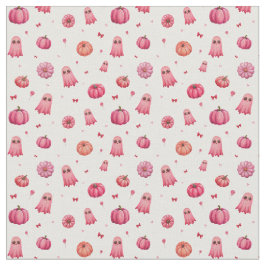 Roze Halloween pompoenen Stof