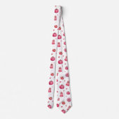 Roze Halloween pompoenen Stropdas (Achterkant)