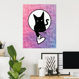 Roze Halloween Poster van Dichteres Adiela Akoo