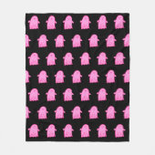 Roze Halloween Rosie Ghost Fleece Deken (Voorkant)