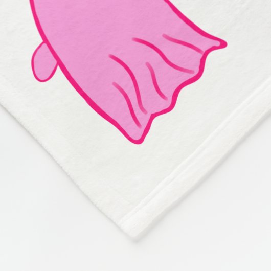 Roze Halloween Rosie Ghost Fleece Deken (Hoek)