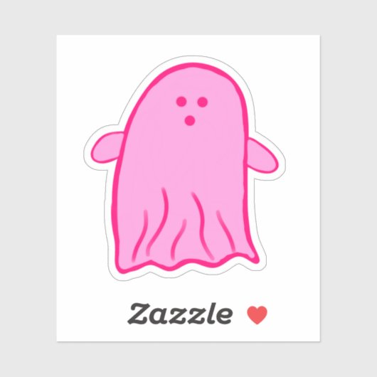 Roze Halloween Rosie Ghost Sticker (Vel)