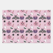 Roze Halloween schattig dier Boo zoetheid Inpakpapier Vel (Voorkant)