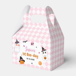 Roze Halloween Schattige Ghost 1e Verjaardag Bedankdoosjes