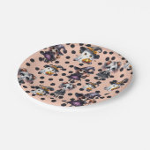 Roze Halloween Schattige Papieren Bordje (Gekanteld)