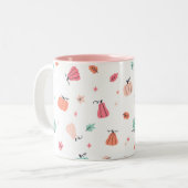 Roze Halloween schattige pompoenen koffie Mok (Voorkant links)