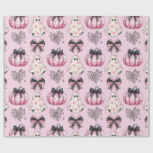Roze Halloween - Schattigee en Spooky Pastel Gothi Cadeaupapier (Vlak)
