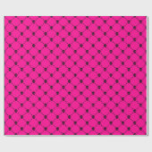 Roze Halloween schedel Crossbones Print Cadeaupapier (Vlak)