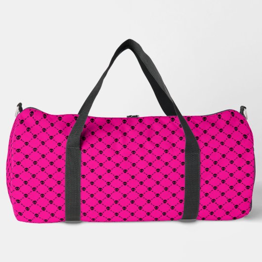 Roze Halloween schedel Crossbones Print Plunjezak (Voorkant)