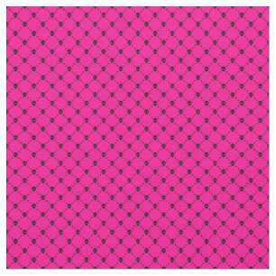 Roze Halloween schedel Crossbones Print Stof