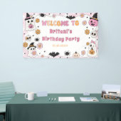 Roze Halloween Spandoek (Beurs)