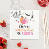Roze Halloween Spooktacular Verjaardagsfeest Servet (Insitu)