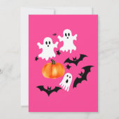Roze Halloween spooktacular verjaardagsfeestje Kaart (Achterkant)