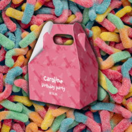 Roze Halloween-thema verjaardagsfeestje Favoriet B Bedankdoosjes