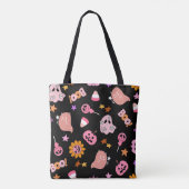 Roze Halloween Tote Bag (Achterkant)