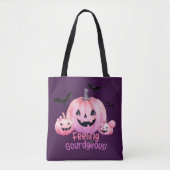 Roze Halloween Tote Bag (Voorkant)
