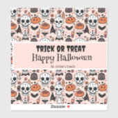 Roze Halloween Trick or treat aangepaste familiena Sticker (Vel)