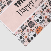 Roze Halloween Trick or treat aangepaste familiena Tissuepapier (Detail)